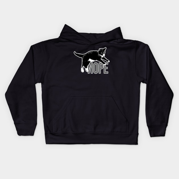 Nope, Not Today, Cat Lover's Gift Kids Hoodie by McNutt